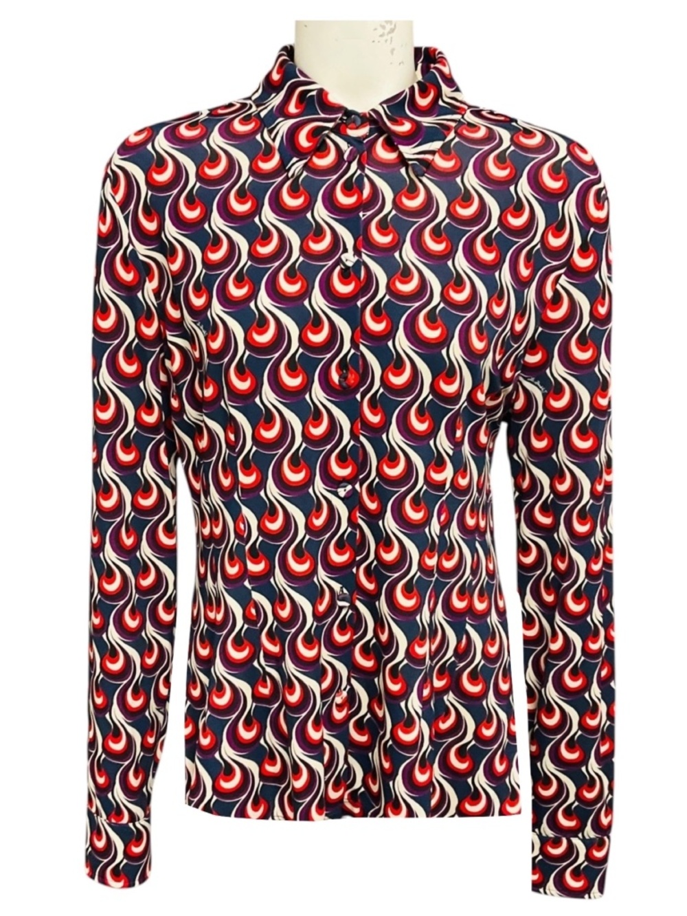 La DoubleJ Multicolor Flowy Jersey Melty Fitted Shirt